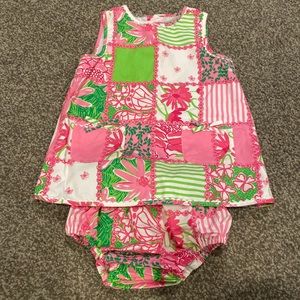 Lily Pulitzer shift dress with bloomers.